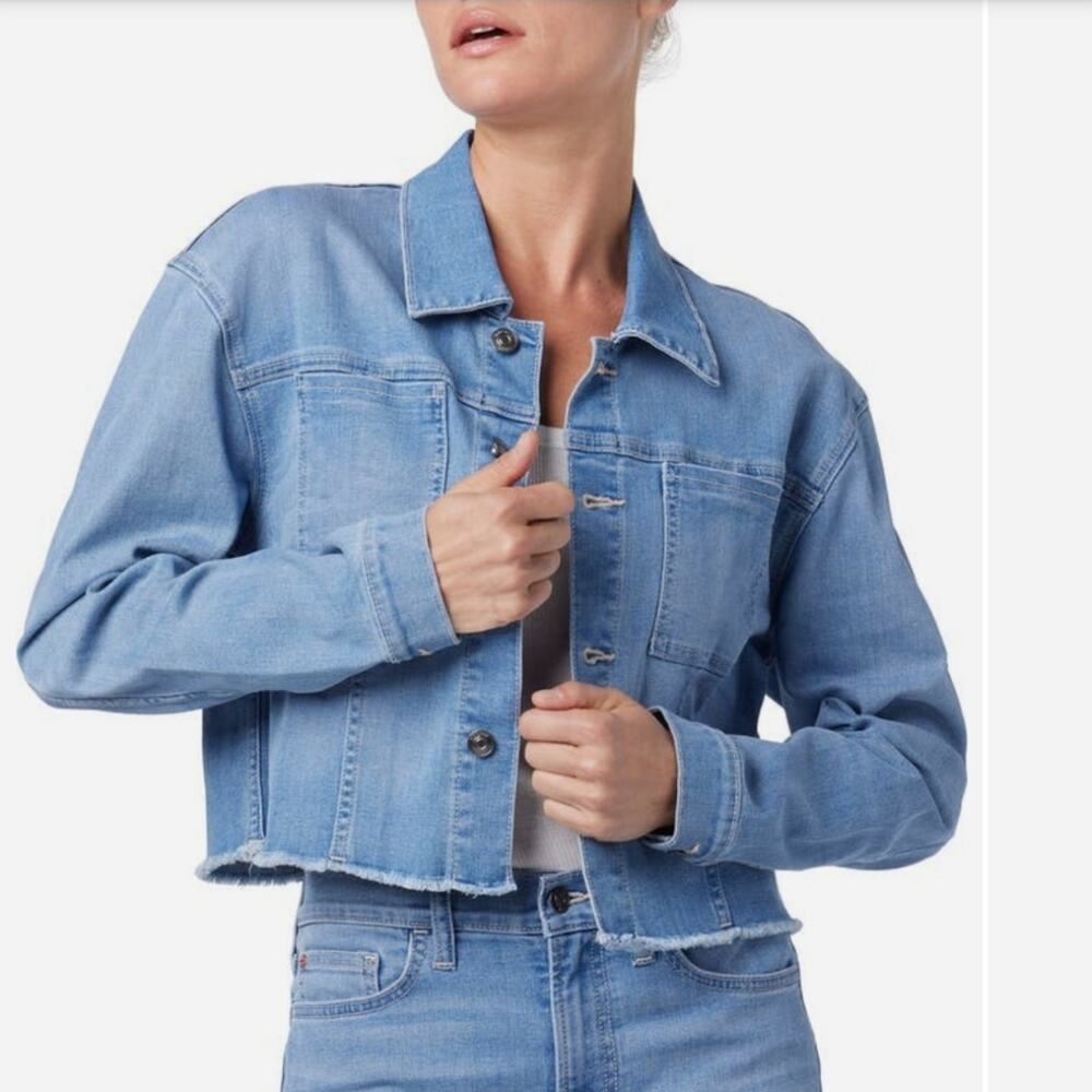 Hudson Light Blue Denim Jacket NWT Cropped Shirt Jacket